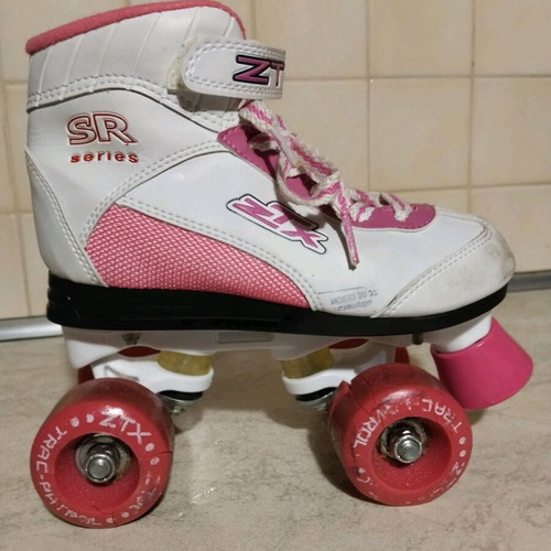 ZTX kids rollers used white-pink US 2 (EU 33–34)