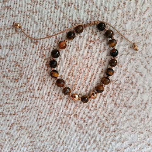 Handmade bracelets with real stones like new, set of two