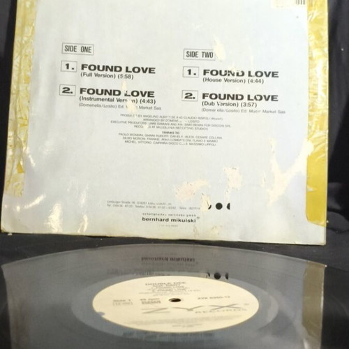 Double Dee Found Love vinyl used with tape on cover