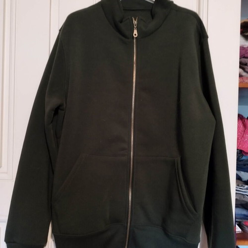 Sweatshirt jacket large khaki green like new