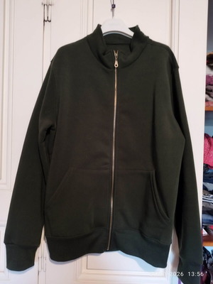 Sweatshirt jacket large khaki green like new