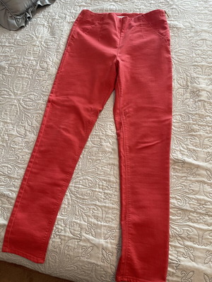 Bershka women's high-waisted coral leggings pants used, size XL