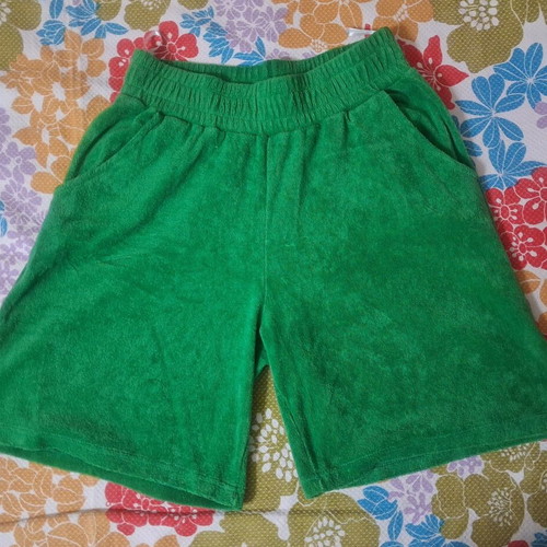 Doretta terry shorts with pockets size S/M like new, green