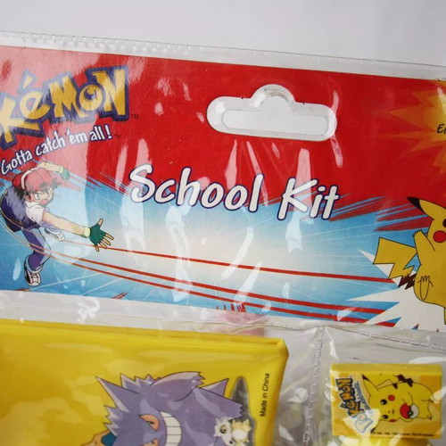 Pokemon School Kit vintage 1998 με κασετίνα, χάρακα και σβήστρα Nintendo καινούργιο