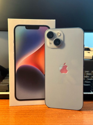 iPhone 14 σαν καινούργιο, 128GB, τιρκουάζ, με 100% υγεία μπαταρίας