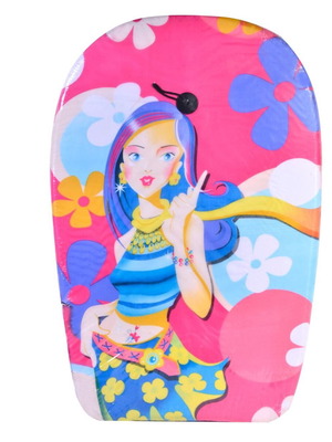 Children's swimming surfboard like new, 84x45cm, multicolor pink