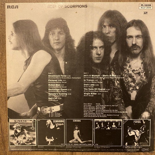 Best Of Scorpions vinyl like new, metal genre