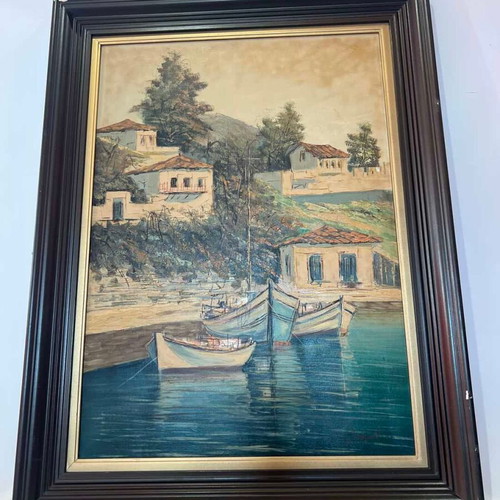 Landscape painting hand-painted used with artist signature 85.5x65