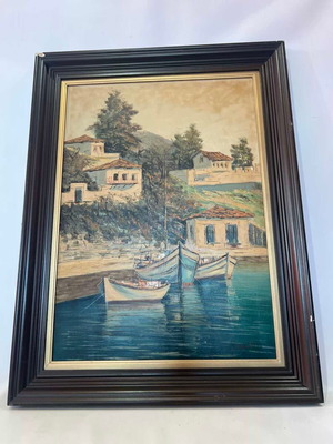 Landscape painting hand-painted used with artist signature 85.5x65