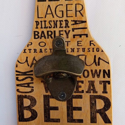 Wooden Bottle Opener 28 cm height.