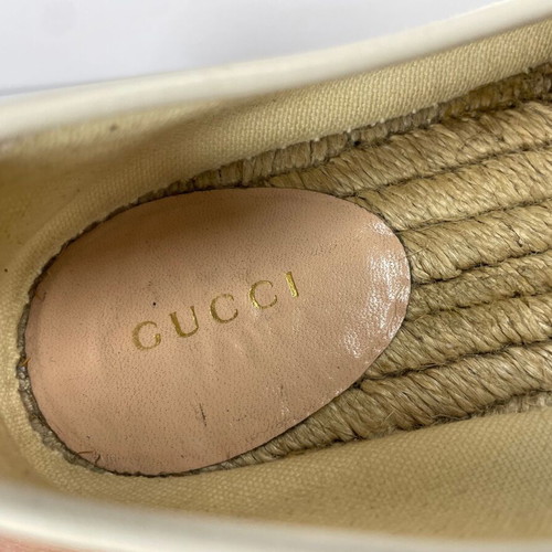 Gucci Beige Canvas Espadrilles Size 39 Like New