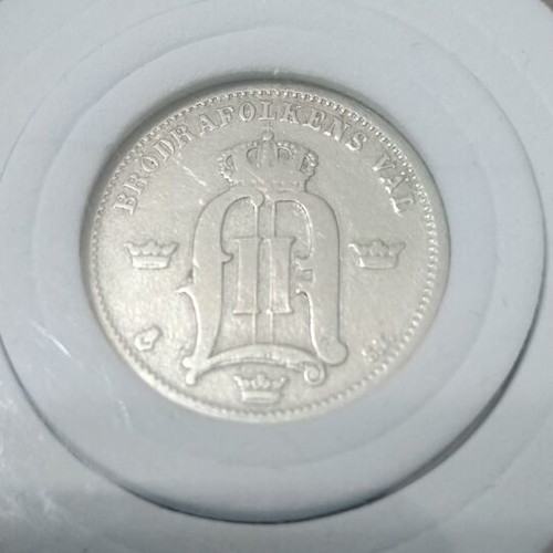 Silver coin 50 Ore 1875 Sweden new