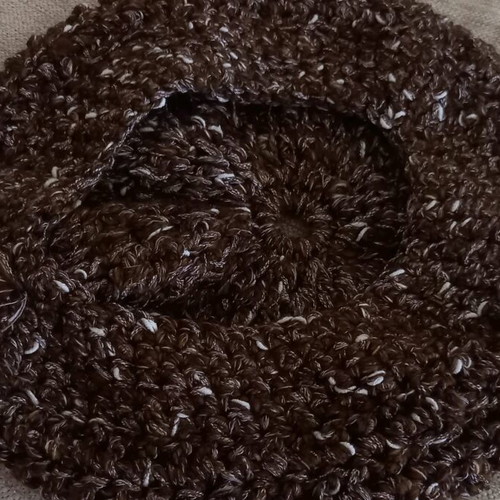 Knitted French beret new, handmade size M