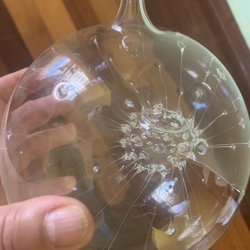 Handmade glass decorative sphere 13cm