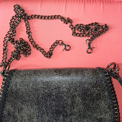 Women's sagré bag used, anthracite with chain detail