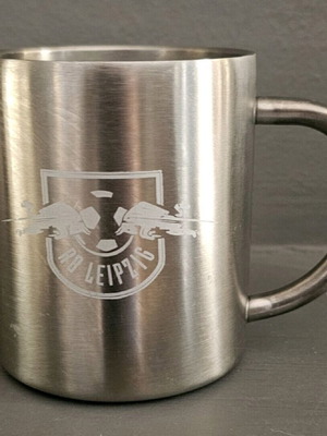 Football metal mug Red Bull Leipzig like new