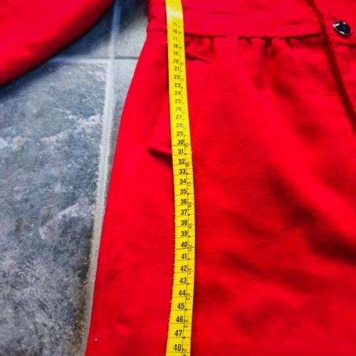 Red coat with satin lining like new