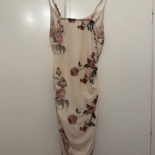 Shein floral dress with side ruching