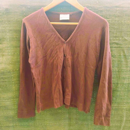 Down To Earth blouse used, brown, size Medium