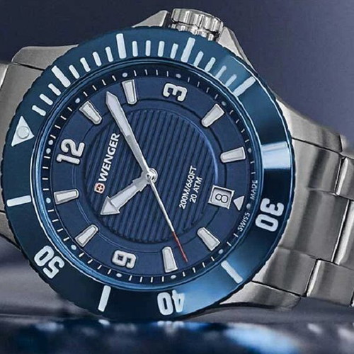 Wenger Sea Force Diver Swiss Made watch, new, navy blue