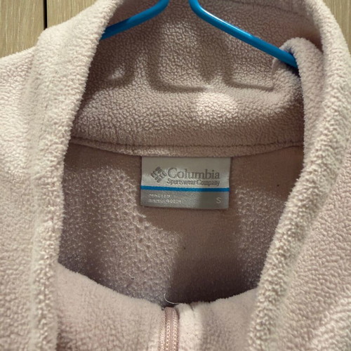 Columbia cropped fleece used, pink, size small