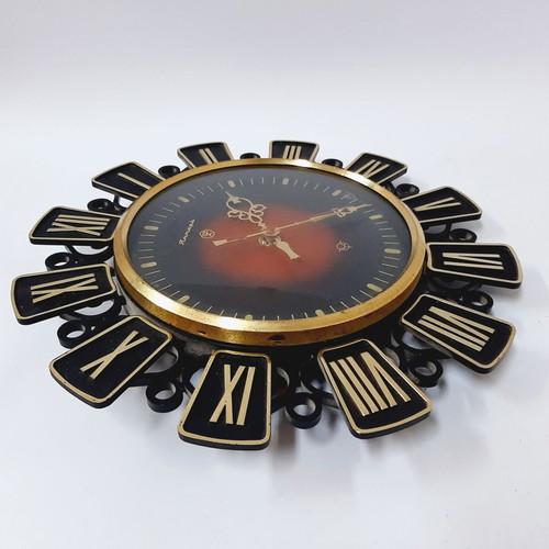 Jantar Vintage Electro-Mechanical Wall Clock USSR 80s, Like New