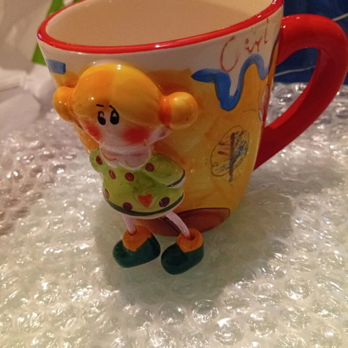 Ceramic 3D mug new with girl design