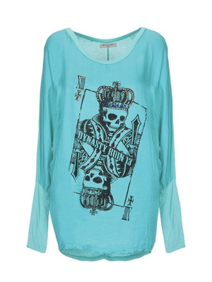 Turquoise long-sleeve top one size Wil Demulder London like new