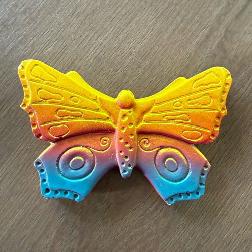 Handmade decorative butterfly like new, multicolored