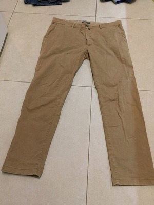 Men's pants XXL used, beige brown, zipper needs replacement