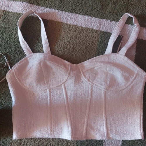 Bershka women's top new, size medium, white