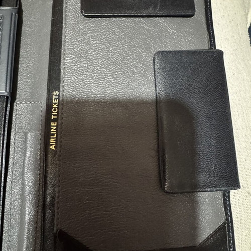 Leather wallet black large size like new for cards