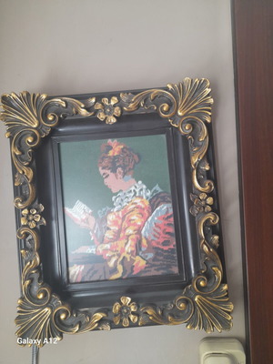 Πίνακας κεντημένος μεταχειρισμένος, 38×44 εκ, χωρίς φθορές