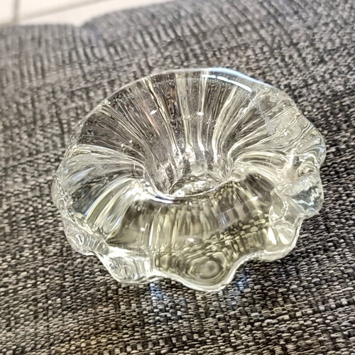 Vintage crystal candlestick from the 70s, used