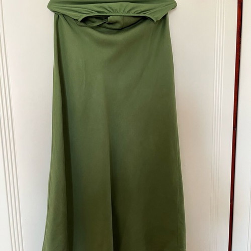 Italian dress 100% tensel unused green size S