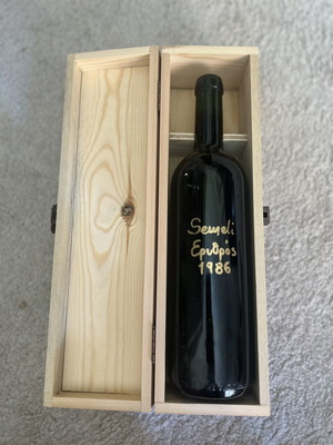 Château Semeli Red Wine 1986 Cabernet Sauvignon with Wooden Case