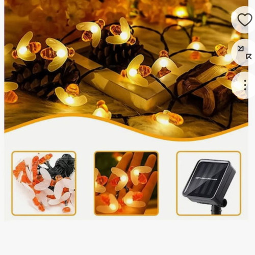 LED string lights 6.5m warm white solar new