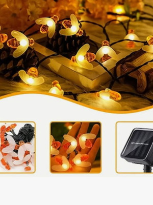 LED string lights 6.5m warm white solar new