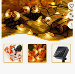 LED string lights 6.5m warm white solar new