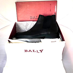 Νέα Bally ανδρικά μαύρα δερμάτινα μποτάκια μεγέθους 46