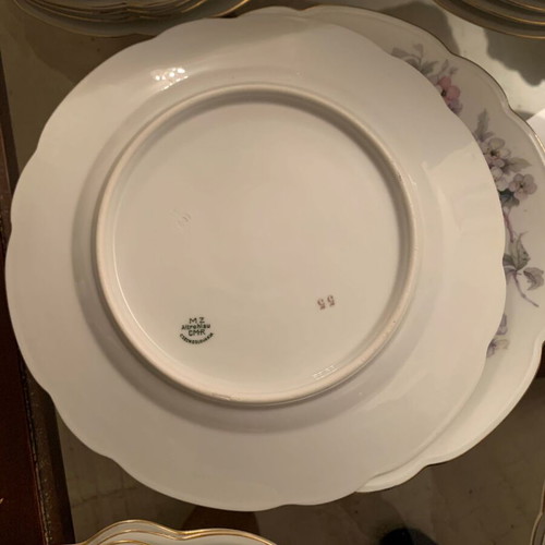 MZ Altrohlaou CM-R porcelain antique dinnerware set used, 55 pieces