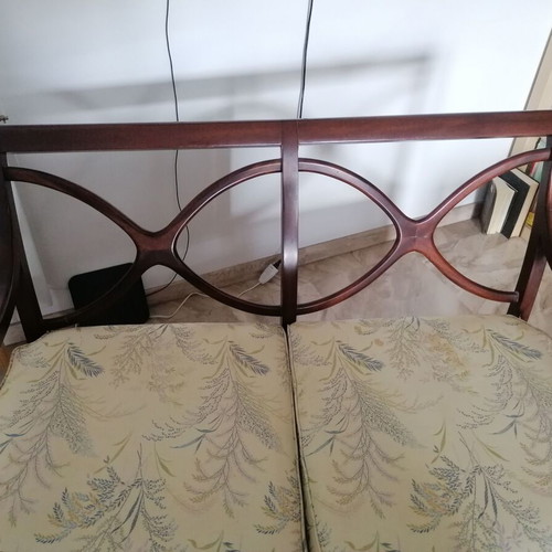 Solid two-seater sofa used