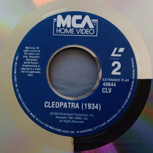 LaserDisc Cleopatra 1934 like new, drama