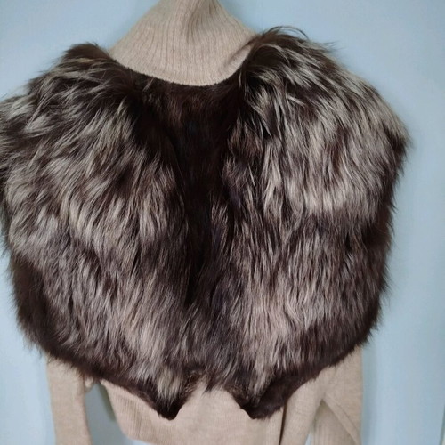Vintage bolero silver fox fur like new, one size