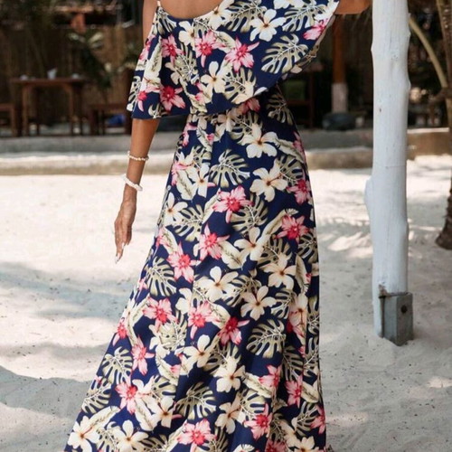 Shein summer dress with floral print size large new