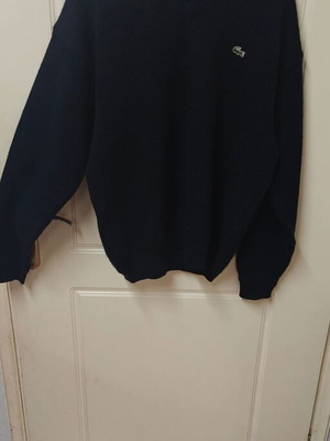Lacoste knitted sweater used, dark blue, size XL