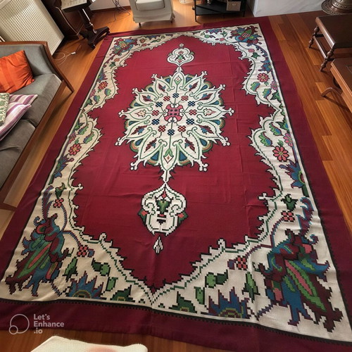 Hrami Handmade Wool Rug Large Size Like New
