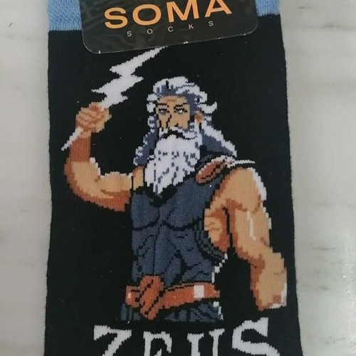 Soma Socks Zeus one size 40-46 new, black and blue