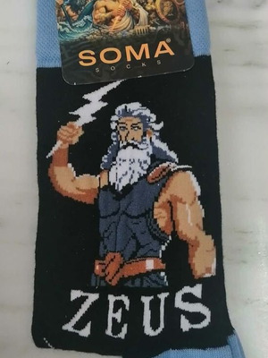 Soma Socks Zeus one size 40-46 new, black and blue