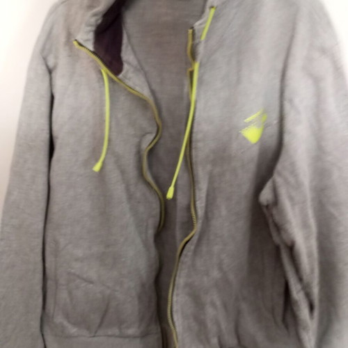Lotto hoodie jacket, grey and green, sizes M and L